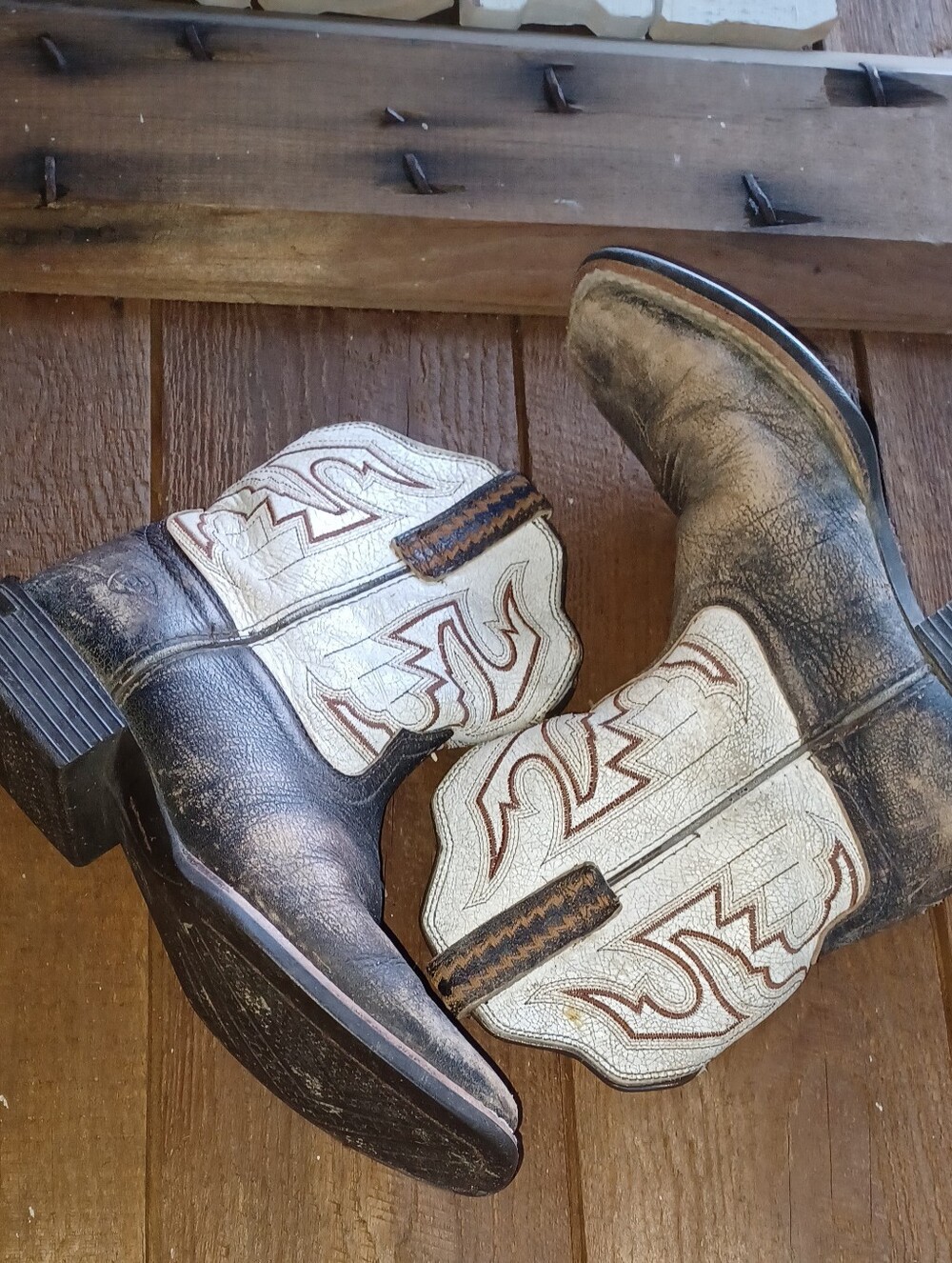 Ariat Kid's Leather Upper Sorting Pen Western Boots US 2.5